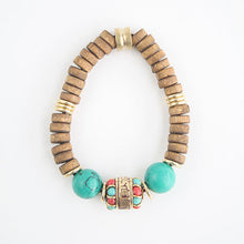 Load image into Gallery viewer, Retro Turquoise Ethnic Nepalese Handmade Bracelets, Personalized Women&#39;s Artistic Gifts
