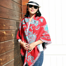 Load image into Gallery viewer, Nepal Vintage Printed Shawl Women&#39;s Imitation Cashmere Warm Ethnic Style Tibetan Scarf
