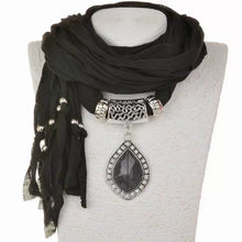 Load image into Gallery viewer, Alloy Jewelry Scarf, Pendant Scarf, Polyester Sweat Cloth 180x40 Women&#39;s Autumn and Winter Scarf
