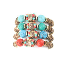 Load image into Gallery viewer, Retro Turquoise Ethnic Nepalese Handmade Bracelets, Personalized Women&#39;s Artistic Gifts
