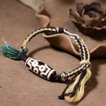 Load image into Gallery viewer, Tibetan Nine Eyed Tianzhu Hand Rope Tianzhu Vintage Ethnic Style Handwoven Jewelry
