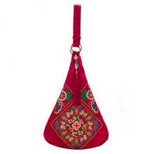 Load image into Gallery viewer, Tibetan embroidery bag ethnic style single shoulder bag women&#39;s bag retro embroidery wandering bag fashion denim canvas bag
