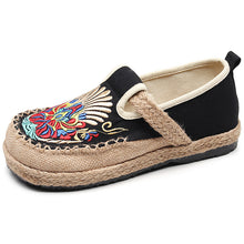 Load image into Gallery viewer, New Cloth Shoes Women&#39;s Ethnic Embroidered Shoes Round Head Lazy Shoes
