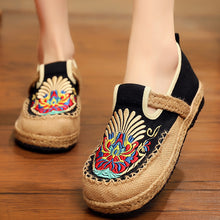 Load image into Gallery viewer, New Cloth Shoes Women&#39;s Ethnic Embroidered Shoes Round Head Lazy Shoes
