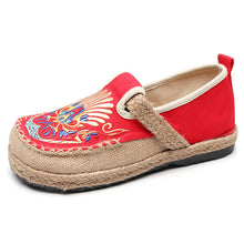 Load image into Gallery viewer, New Cloth Shoes Women&#39;s Ethnic Embroidered Shoes Round Head Lazy Shoes
