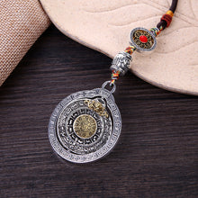 Load image into Gallery viewer, Tibetan 360 rotating alloy guard copper mirror Pendant keyChain phone chain
