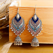 Load image into Gallery viewer, Retro Exotic Drops of Love Nepal Birdcage Bell Pendant Earrings
