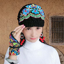 Load image into Gallery viewer, Ethnic style embroidered hat, fashionable and versatile, leisure trend, special women&#39;s knitting hat
