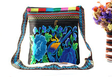 Load image into Gallery viewer, Tibet ethnic style double-sided embroidered bag three inner bags embroidered one shoulder leisure Women&#39;s bag cross carry small bag
