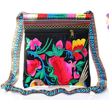 Load image into Gallery viewer, Tibet ethnic style double-sided embroidered bag three inner bags embroidered one shoulder leisure Women&#39;s bag cross carry small bag
