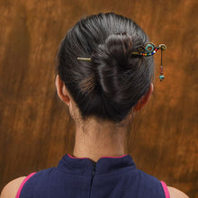 Load image into Gallery viewer, Retro Tibetan Ornaments Hair Boots Hairpin Retro Charm Handmade Hair Ornaments Headwear
