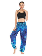 Load image into Gallery viewer, Fashion Thai Casual Yoga Pants Knickers Yoga Suit Women Cotton 52 Loose Floral Pants
