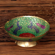 Load image into Gallery viewer, Tibet colorful bowls of candy bowls for fruit bowls and snacks for creative living room ornaments bowls Peacock bowls for Buddha bowls
