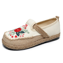 Load image into Gallery viewer, New Ethnic Style Cloth Shoes Retro Embroidered Cotton Linen Shoes Low-cut Flat-heeled Embroidered Shoes
