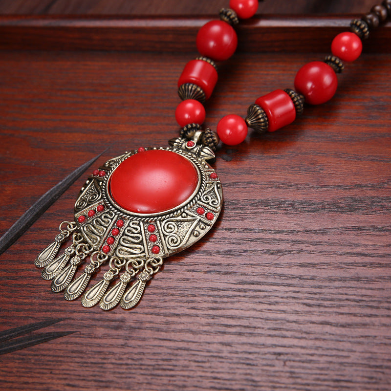 Tibetan ethnic style retro Bohemian necklace pendant beads with jewelry