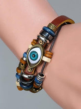 Load image into Gallery viewer, Retro Multilayer Leather Beaded Boho Bracelet Bangle Wristband
