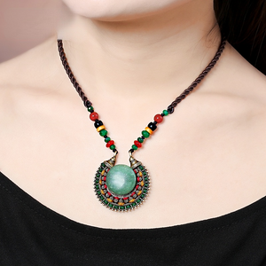 Retro Original National Style Short Necklace Classical Clavicle Chain Handmade Jewelry Women's Jewelry Accessories Summer