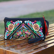 Load image into Gallery viewer, Ethnic Style Tassel Floral Double-Sided Embroidery Portable Bags
