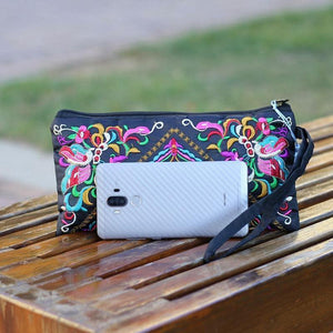 Ethnic Style Tassel Floral Double-Sided Embroidery Portable Bags