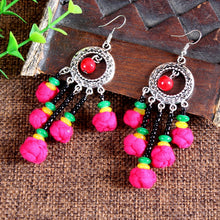 Load image into Gallery viewer, Ethnic Style Cloth Jewelry Cloth Earrings Multicolor
