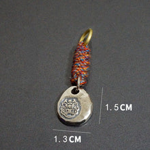 Load image into Gallery viewer, Small pendant sterling S925 silver accessories Tibetan Vajra Corpse Tuolin Master Wakes up the Lion Hand carry Vajra pestle Ah Dun
