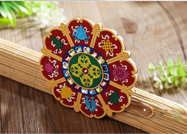 Tibetan Tea Ceremony Home Decoration Ornaments Eight Auspicious Lotus Flower Cup Mats Dining Table Anti Scald Mats