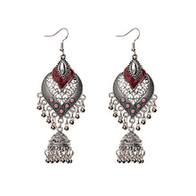 Load image into Gallery viewer, Retro Exotic Drops of Love Nepal Birdcage Bell Pendant Earrings
