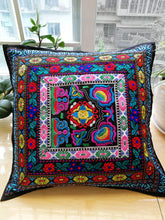 Load image into Gallery viewer, Ethnic Handicrafts Fabric Embroidery Pillowcase National Style Flower Picture Cushion cover
