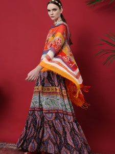 The New Exotic Ethnic Nepal Style Warm Wool Multifunctional Scarf Shawl