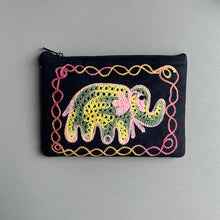 Load image into Gallery viewer, Nepali Hand-embroidered Suede Ethnic Style Mini Coin Purse Pocket Card Bag Short Fabric Coin Bag
