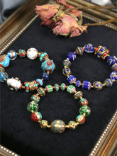 Load image into Gallery viewer, Original design retro Nepal ancient method Tibetan beads transfer beads glass bracelet
