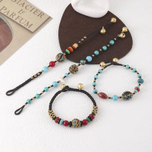 Load image into Gallery viewer, New national style jewelry Nepal beads turquoise bracelet retro fashion simple hand-woven bracelet
