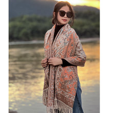 Load image into Gallery viewer, Big Shawl Women&#39;s Scarf Dual-use Sunscreen Ethnic Style Cloak Scarf
