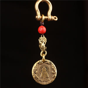 Original Nepal Tibet retro national style brass Buddha's 10-phase free personality necklace pendant for men and women