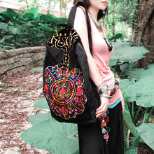 Load image into Gallery viewer, Original Ethnic Style Literature and Art Versatile Retro Tibetan Style Embroidered Backpack Travel Bag Canvas Bag
