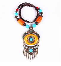 Load image into Gallery viewer, Tibetan floral tassel necklace
