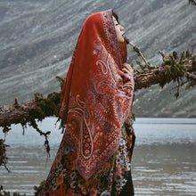 Load image into Gallery viewer, Tibetan sunscreen scarf  women retro red national style shawl
