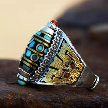 Load image into Gallery viewer, Tibetan men&#39;s and women&#39;s pattern six word truth retro finger ring
