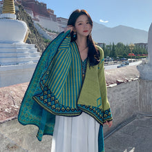 Load image into Gallery viewer, Ethnic Tibetan shawl cloak Warm Scarf
