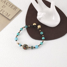 Load image into Gallery viewer, New national style jewelry Nepal beads turquoise bracelet retro fashion simple hand-woven bracelet
