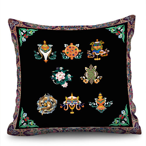 Tibetan ethnic style Thangka cushion pillow