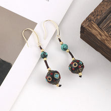 Load image into Gallery viewer, Bohemian Nepal Pearl-Tibetan earrings retro turquoise classic personality elegant accessories earrings

