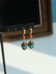 New Nepal exotic earrings jewelry ethnic online celebrity temperament contrast earrings