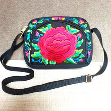 Load image into Gallery viewer, New Ethnic Style Embroidery Bag Women&#39;s Embroidery Crossbody Three-layer Zipper Shoulder Bag
