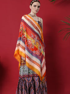 The New Exotic Ethnic Nepal Style Warm Wool Multifunctional Scarf Shawl