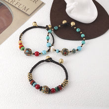 Load image into Gallery viewer, New national style jewelry Nepal beads turquoise bracelet retro fashion simple hand-woven bracelet
