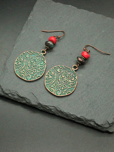 Retro national temperament Earrings goddess jewelry Earrings exaggerated long earrings