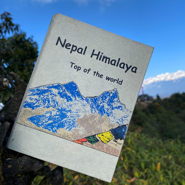 Nepal's world top handmade paper notebook Himalayan snow mountain