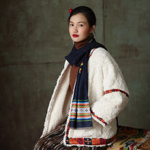Load image into Gallery viewer, Tibetan style scarf, ethnic style retro printing Tibetan fashion warm scarf shawl
