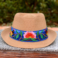 Load image into Gallery viewer, National style Embroidered Hat Straw Hat Sun-proof Visor Big Brim Summer Days Ladies National hat
